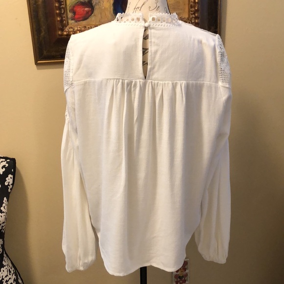 Vici High neck crochet lace wide elastic sleeve victorian blouse - Picture 5 of 12